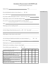 Document preview: Attendance Reassessment With Hope Scale - Washington