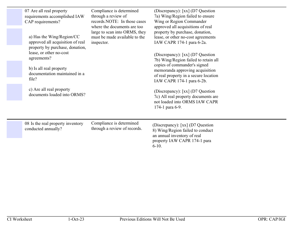 Form D-7 Ci Worksheet - Supply, Page 3