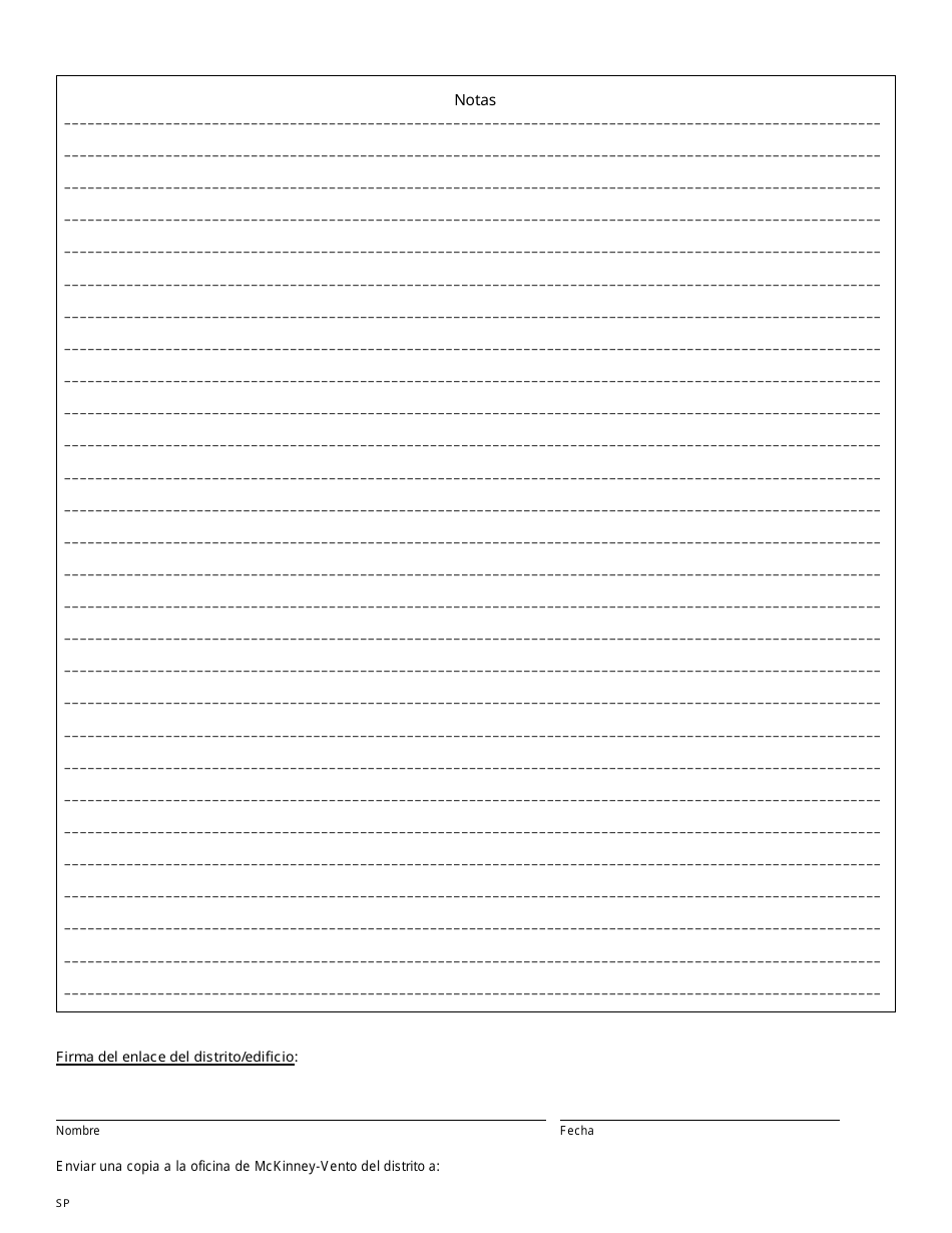 Formulario De Ingreso - Programa Mckinney-Vento - Washington (Spanish), Page 2