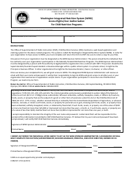 Document preview: Form SPI1710 Access Rights/User Authorization for Child Nutrition Programs - Washington Integrated Nutrition System (Wins) - Washington
