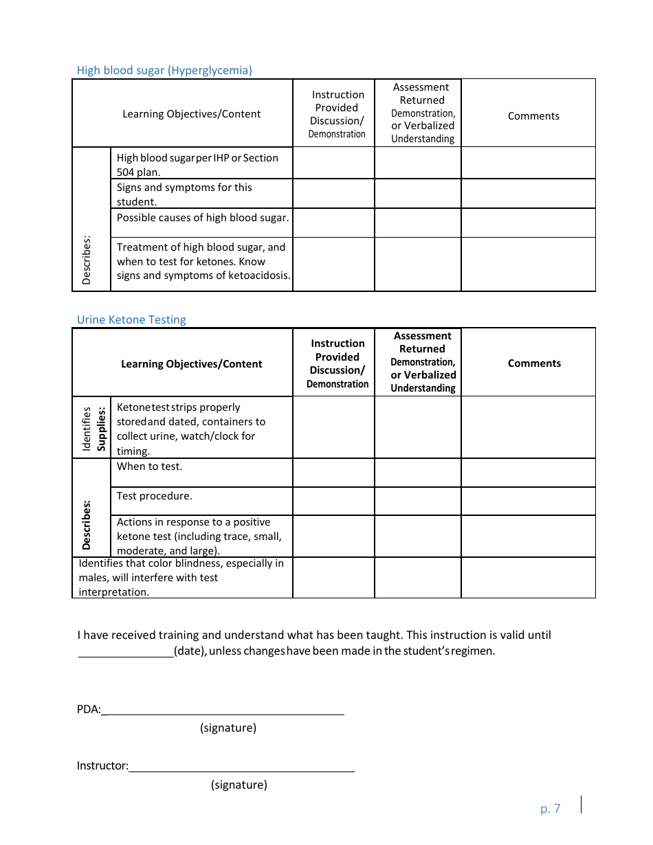 Skills Check for Pdas for Additional Care Authorized by Parent - Washington, Page 7