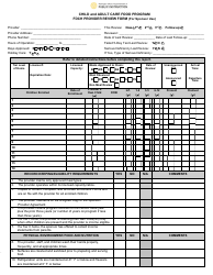 Document preview: Fdch Provider Review Form - Child and Adult Care Food Program - Washington