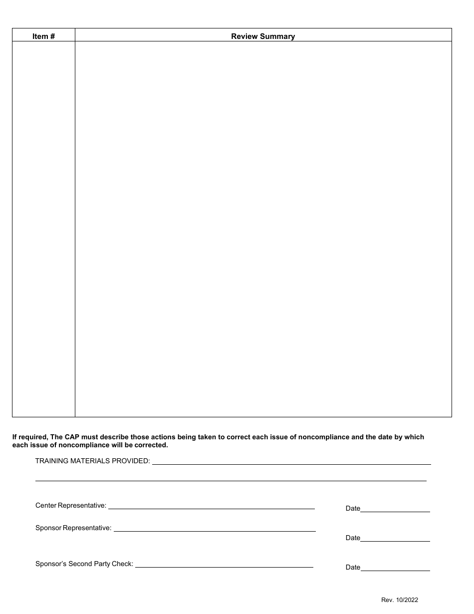 Sponsor Monitoring Form (Affiliated and Unaffiliated Centers) - Child Adult Care Food Program - Washington, Page 5