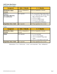 CACFP Infant Meal Form - Washington, Page 3