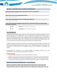 Men&#039;s Healing Fund Application Form - Northwest Territories, Canada, Page 2