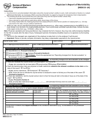 Document preview: Form MEDCO-14 (BWC-3914) Physician's Report of Work Ability - Ohio