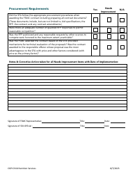 SFA-Fsmc Monitoring Form - Washington, Page 5