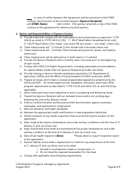 Interagency Agreement for Sponsors of Usda Child Nutrition Programs - Washington, Page 2