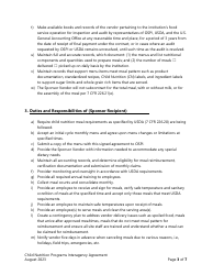 Interagency Agreement for Sponsors of Usda Child Nutrition Programs - Washington, Page 3