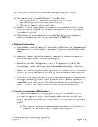 Interagency Agreement for Sponsors of Usda Child Nutrition Programs - Washington, Page 4