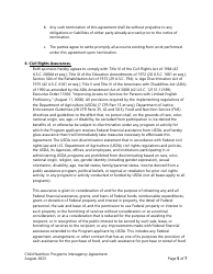 Interagency Agreement for Sponsors of Usda Child Nutrition Programs - Washington, Page 5