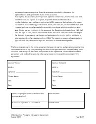 Interagency Agreement for Sponsors of Usda Child Nutrition Programs - Washington, Page 6