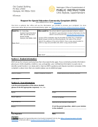 Request for Special Education Community Complaint (Secc) - Washington