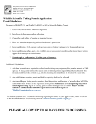 Wildlife Scientific Taking Permit Application - Birds, Mammals, Amphibians and Reptiles - Oregon, Page 3