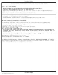 DD Form 2837 Continued Health Care Benefit Program (Chcbp) Application, Page 2