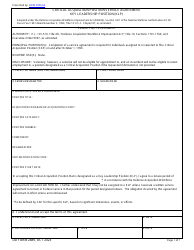 Document preview: DD Form 2889 Critical Acquisition Position Service Agreement Key Leadership Position (Klp)