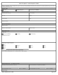 WHS Form 23 WHS Fsd Quicx User Request Form