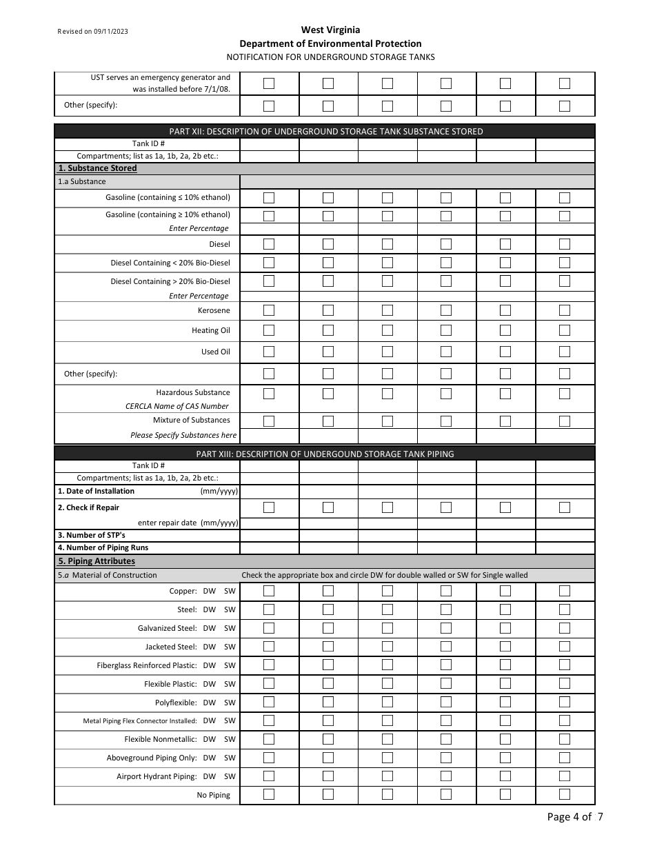 Notification for Underground Storage Tanks - West Virginia, Page 6