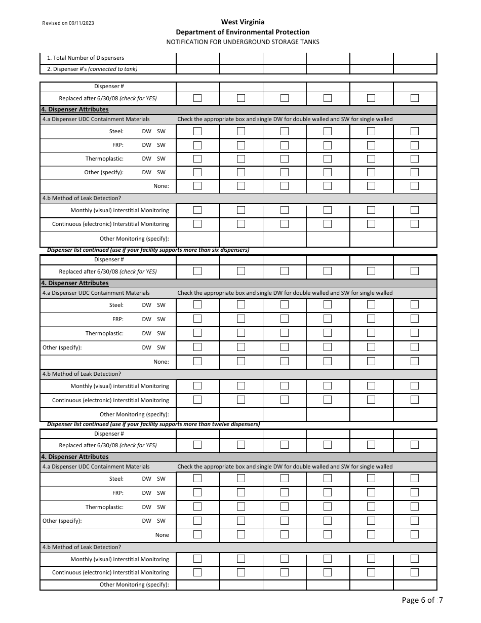 Notification for Underground Storage Tanks - West Virginia, Page 8