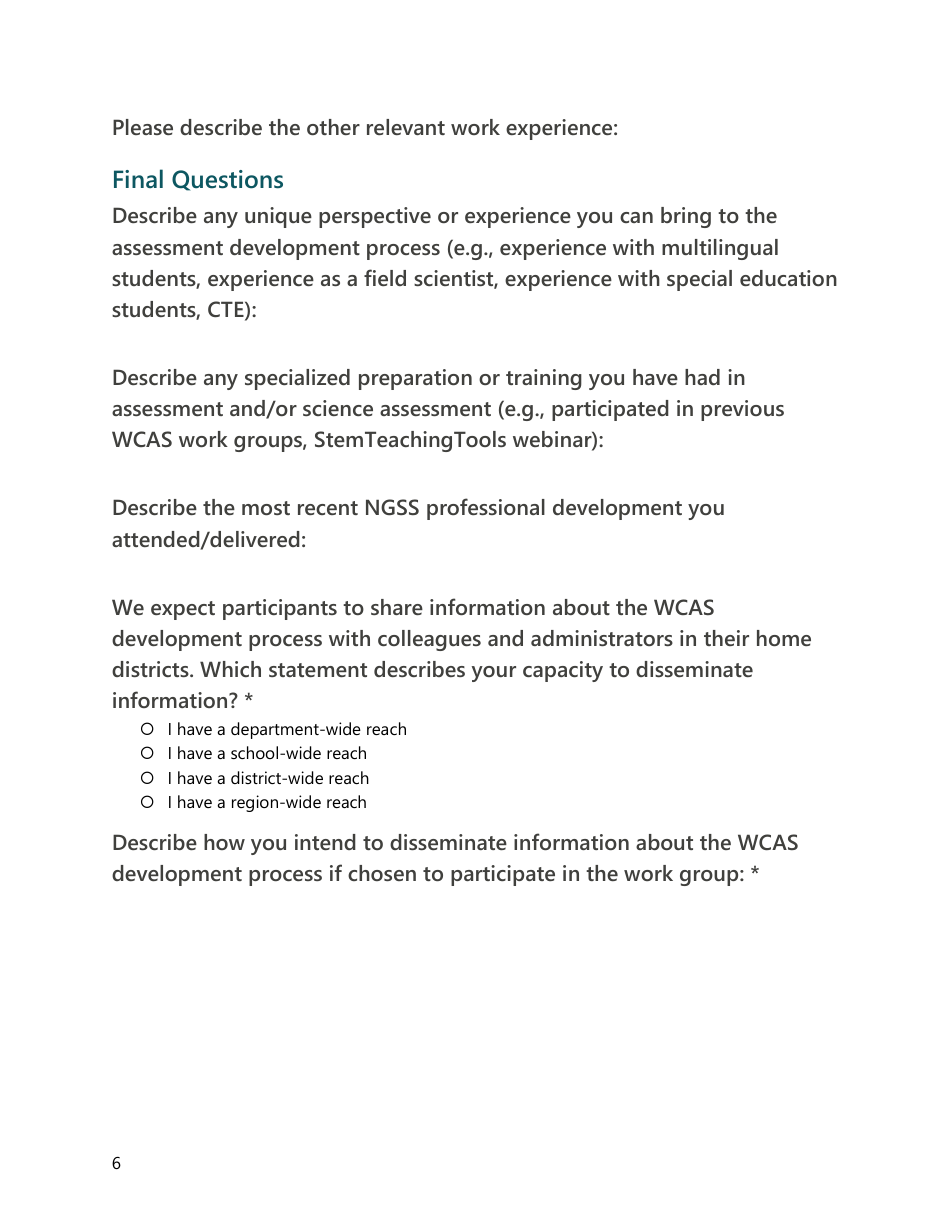 Wcas Work Group Application Example - Washington, Page 6