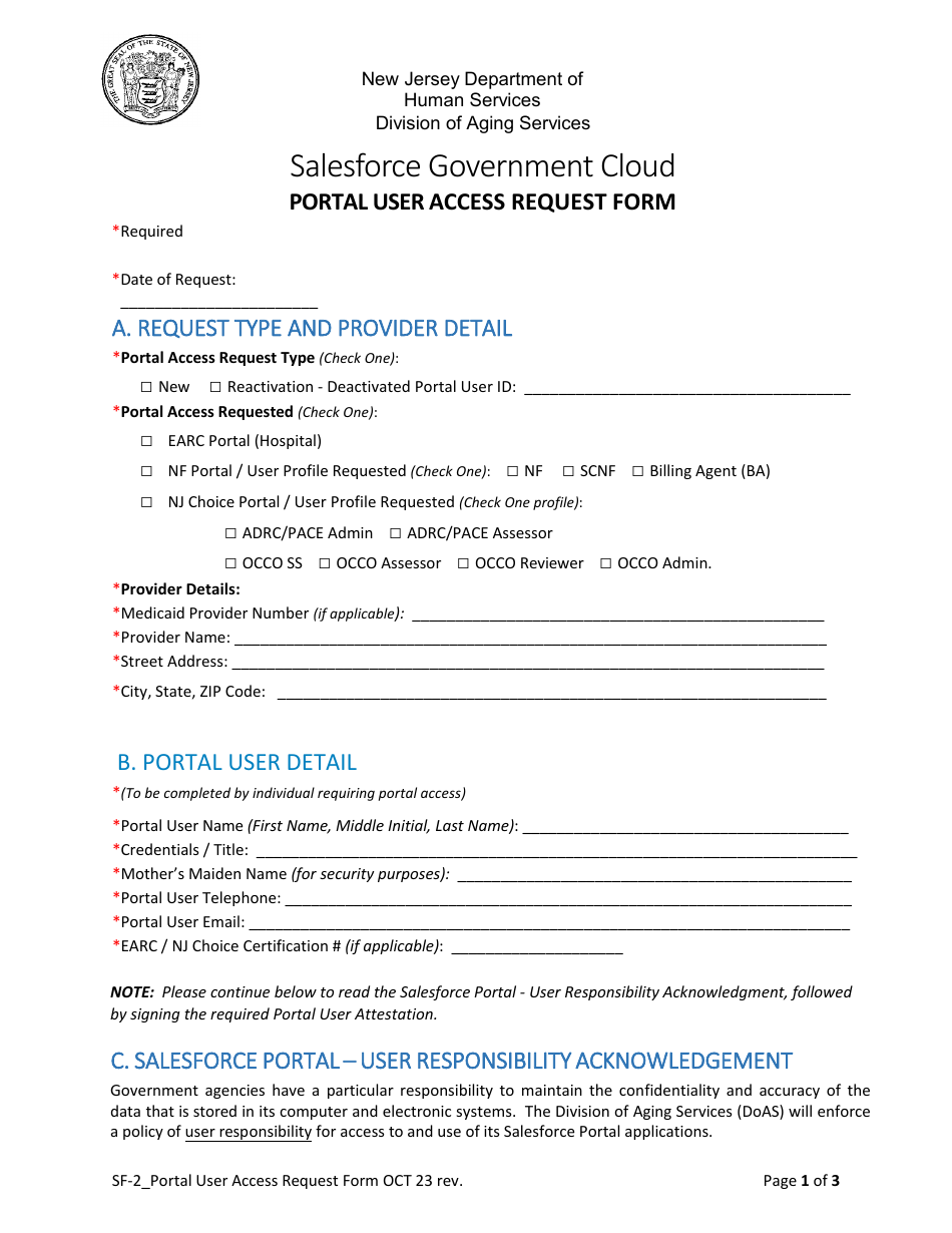 Form SF2 Download Fillable PDF or Fill Online Salesforce Government