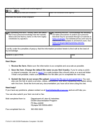 Form F416-011-000 Dosh Retaliation Complaint - Washington, Page 2
