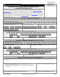 Document preview: VA Form 21-22 Appointment of Veterans Service Organization as Claimant's Representative