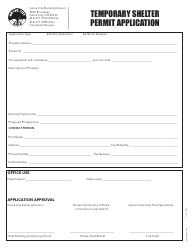 Temporary Shelter Permit Application - Grove City, Ohio, Page 2