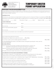 Temporary Shelter Permit Application - Grove City, Ohio, Page 3