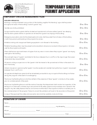 Temporary Shelter Permit Application - Grove City, Ohio, Page 4