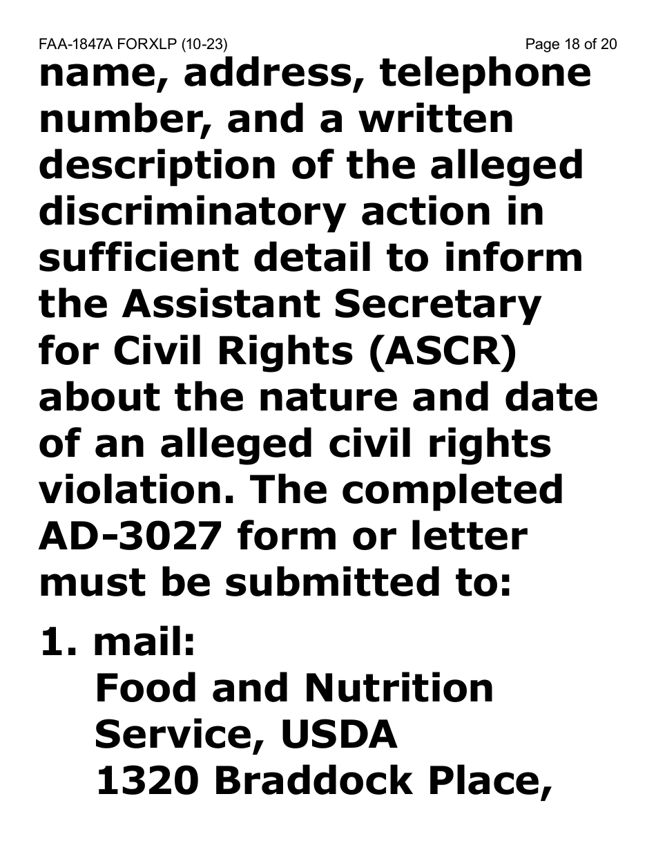 Form FAA-1847A-XLP Electronic Benefit Theft Replacement Request Form - Extra Large Print - Arizona, Page 18