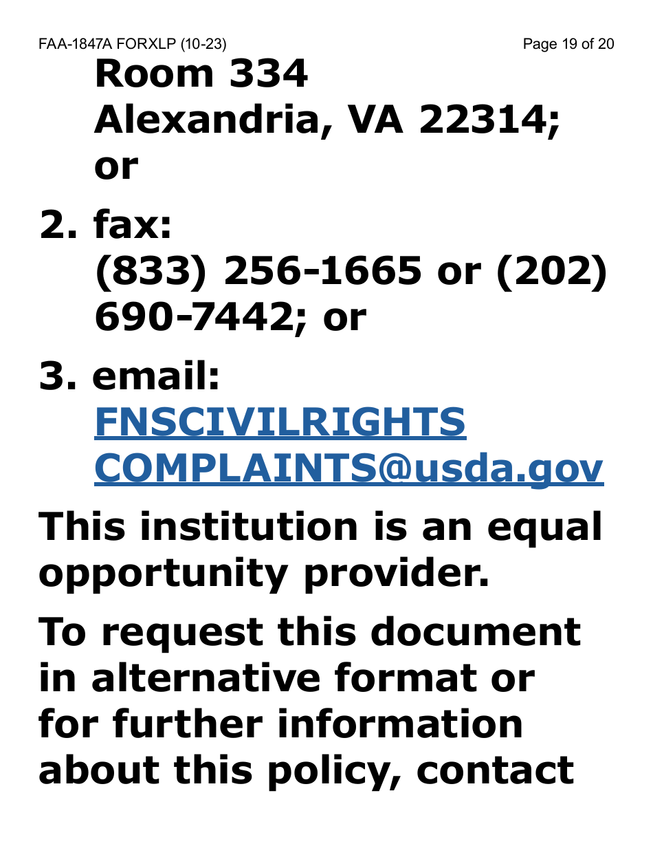 Form FAA-1847A-XLP Electronic Benefit Theft Replacement Request Form - Extra Large Print - Arizona, Page 19
