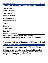 Form ARA-1000A-LP Arizona Rental Assistance Manual Application - Arizona Rental Assistance Program - Large Print - Arizona, Page 4