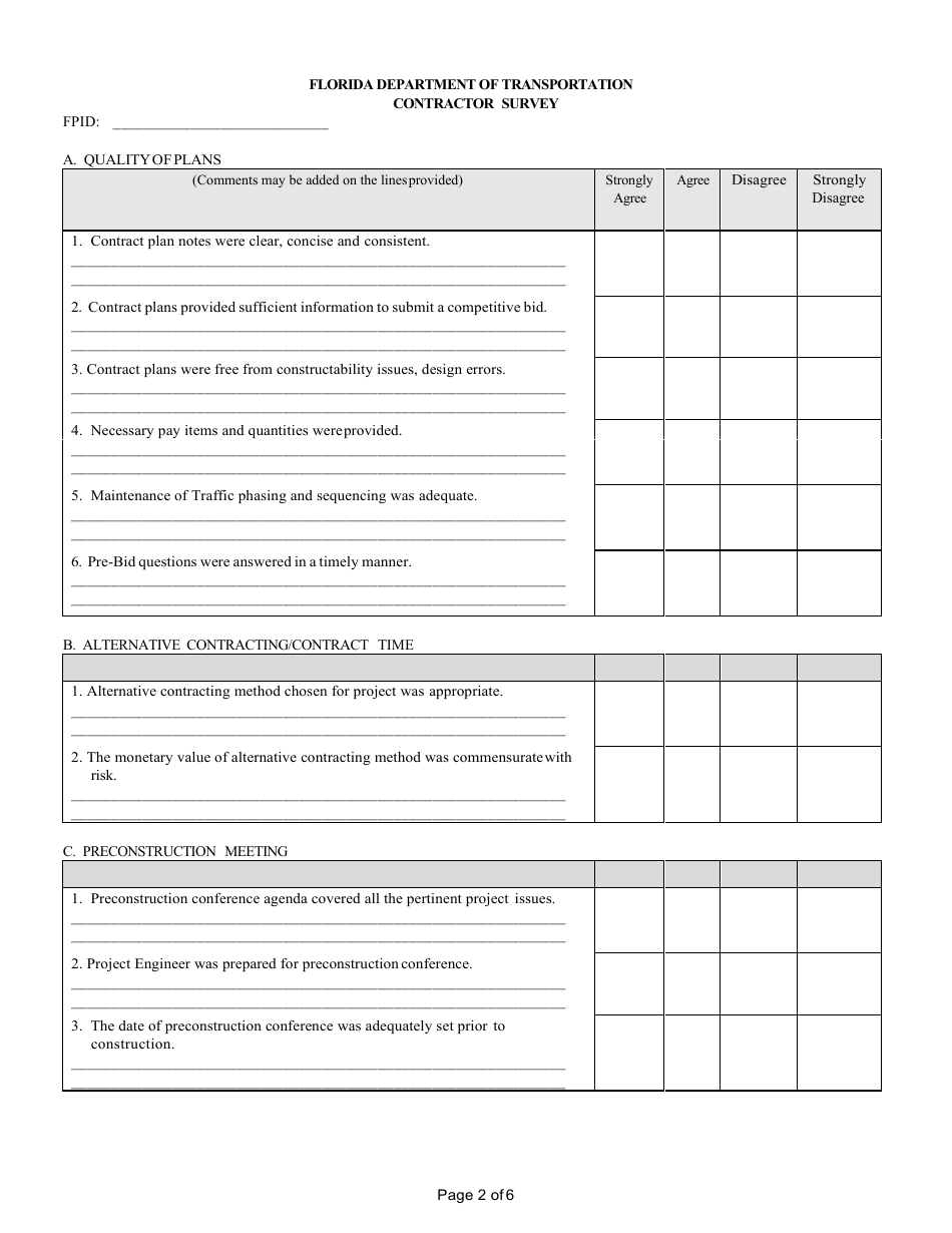 Florida Contractor Survey - Fill Out, Sign Online and Download PDF ...