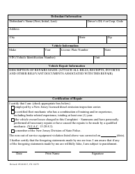 Form 10279 Certification of Repair and Plea of Guilty - New Jersey, Page 2