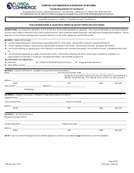 Form COM CARR-1 Certified Authorization for Release of Records - Florida