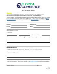 Document preview: Form HRM-15 Leave of Absence Request - Florida