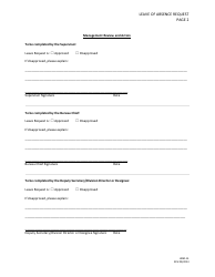 Form HRM-15 Leave of Absence Request - Florida, Page 2
