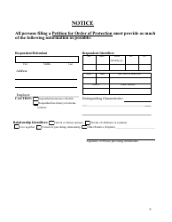 Petition and Affidavit for an Order of Protection - Arkansas, Page 9