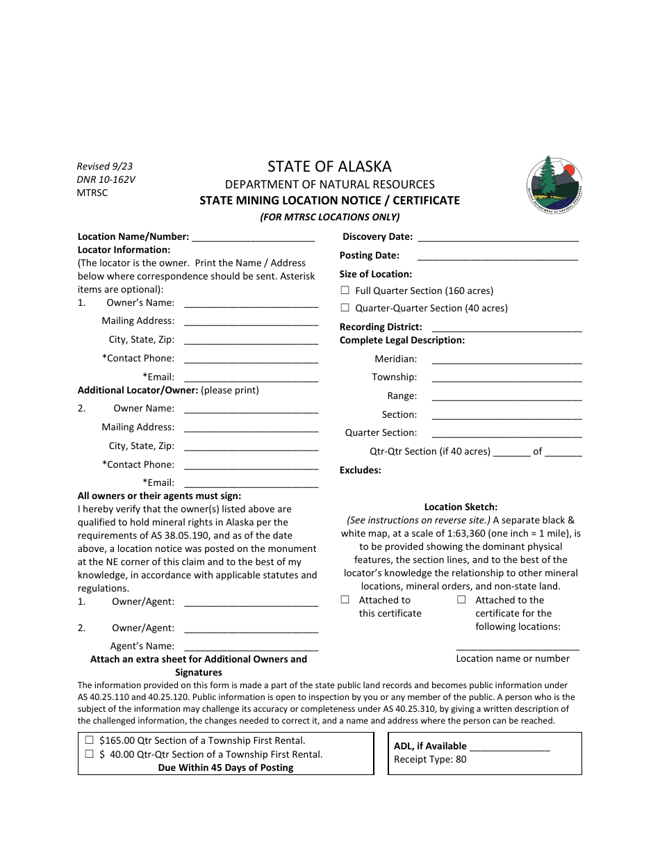 Form DNR10-162V - Fill Out, Sign Online and Download Fillable PDF ...