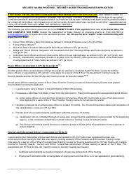 Document preview: Security Guard Training Waiver Application - Security Guard Program - New York