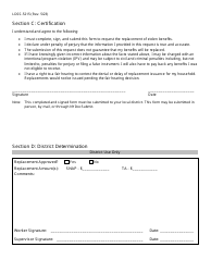Form LDSS-5215 Request for Replacement of Stolen Supplemental Nutrition Assistance Program (Snap) and/or Temporary Assistance (Ta) Benefits - New York, Page 2