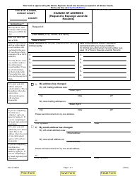 Document preview: Form EXJ-C3209.3 Change of Address (Request to Expunge Juvenile Records) - Illinois