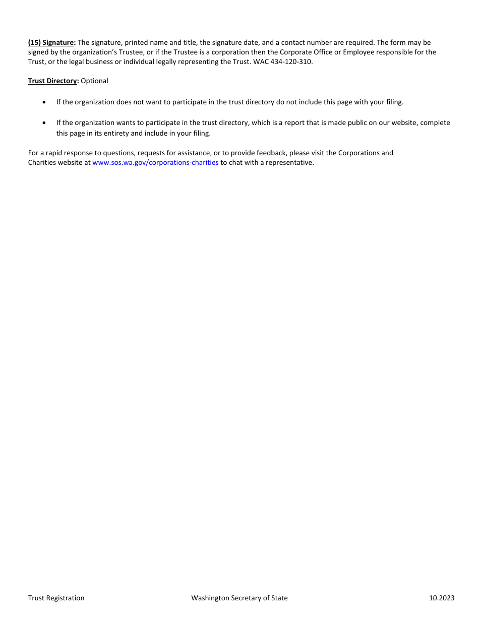 Charitable Trust Initial Registration - Washington, Page 4