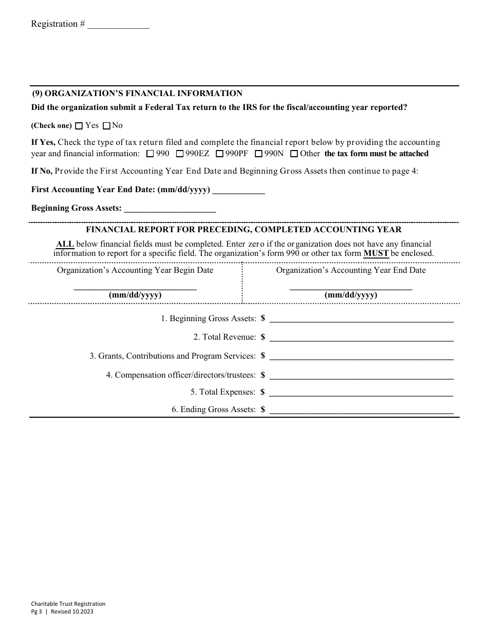 Charitable Trust Initial Registration - Washington, Page 7