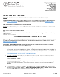 Document preview: Charitable Trust Amendment - Washington