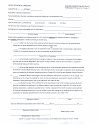 Document preview: Home Owner Exemption Affidavit - Stanly County, North Carolina
