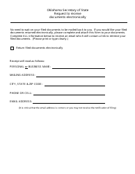 SOS Form 0034 Application for Reservation of Name - Oklahoma, Page 2