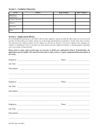 Form SS-3091 Tennessee Highway Officials Certification Board Application for Certification - Tennessee, Page 2