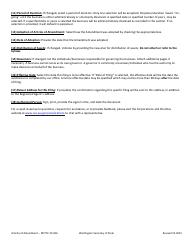 Articles of Amendment - Nonprofit Professional Service Corporation - Washington, Page 3